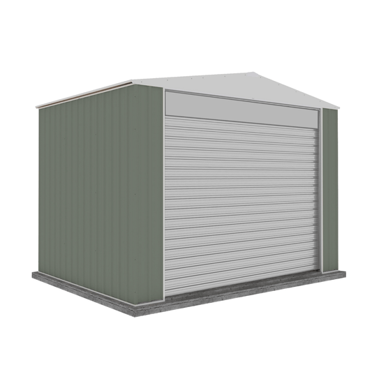 Absco Sheds Bushranger Shed - Roller Shutter Door Pale Eucalypt 3.00mW x 2.26mD x 2.30mH Render View