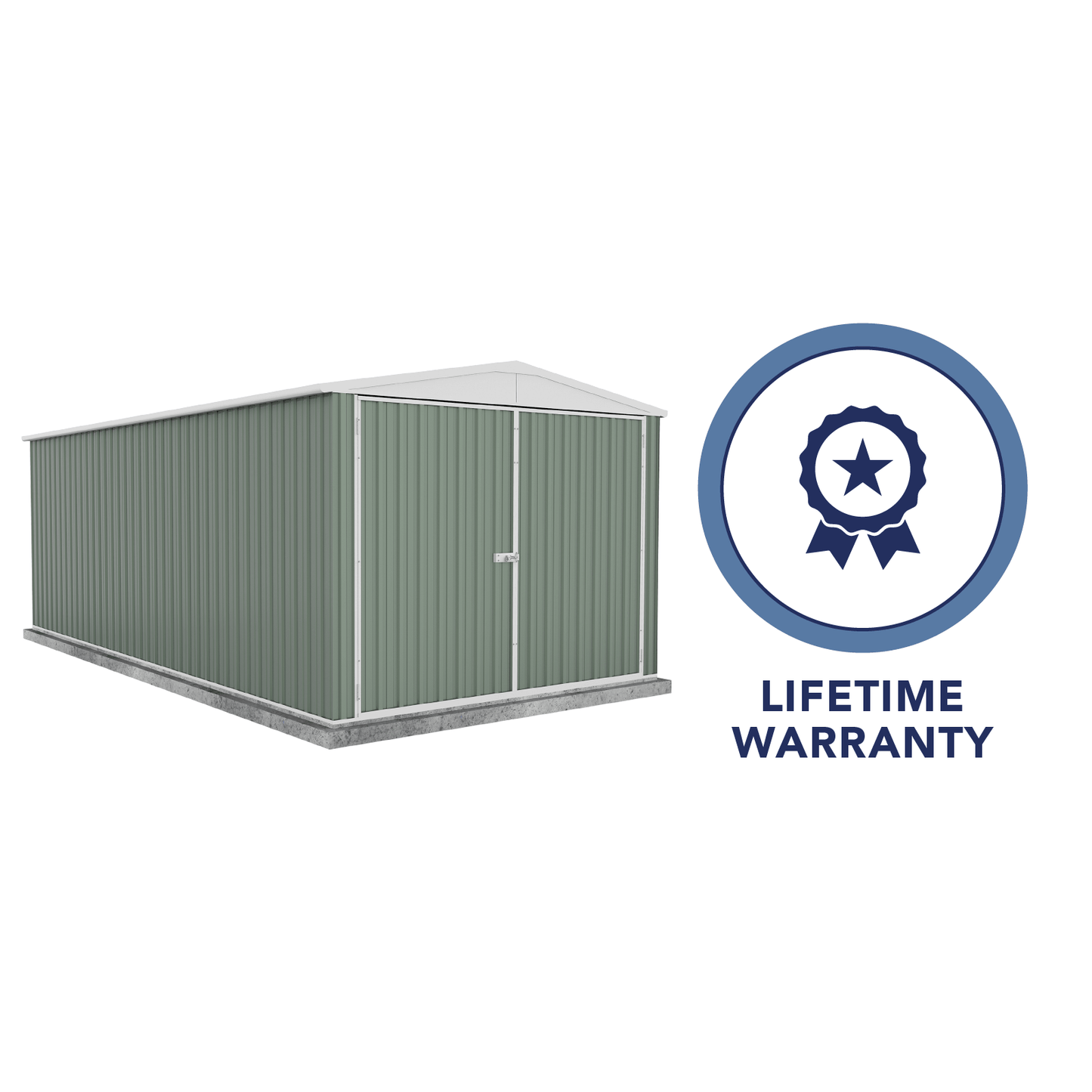 Absco Sheds 3.00mW x 5.96mD x 2.30mH Highlander Garden Shed - Double Door