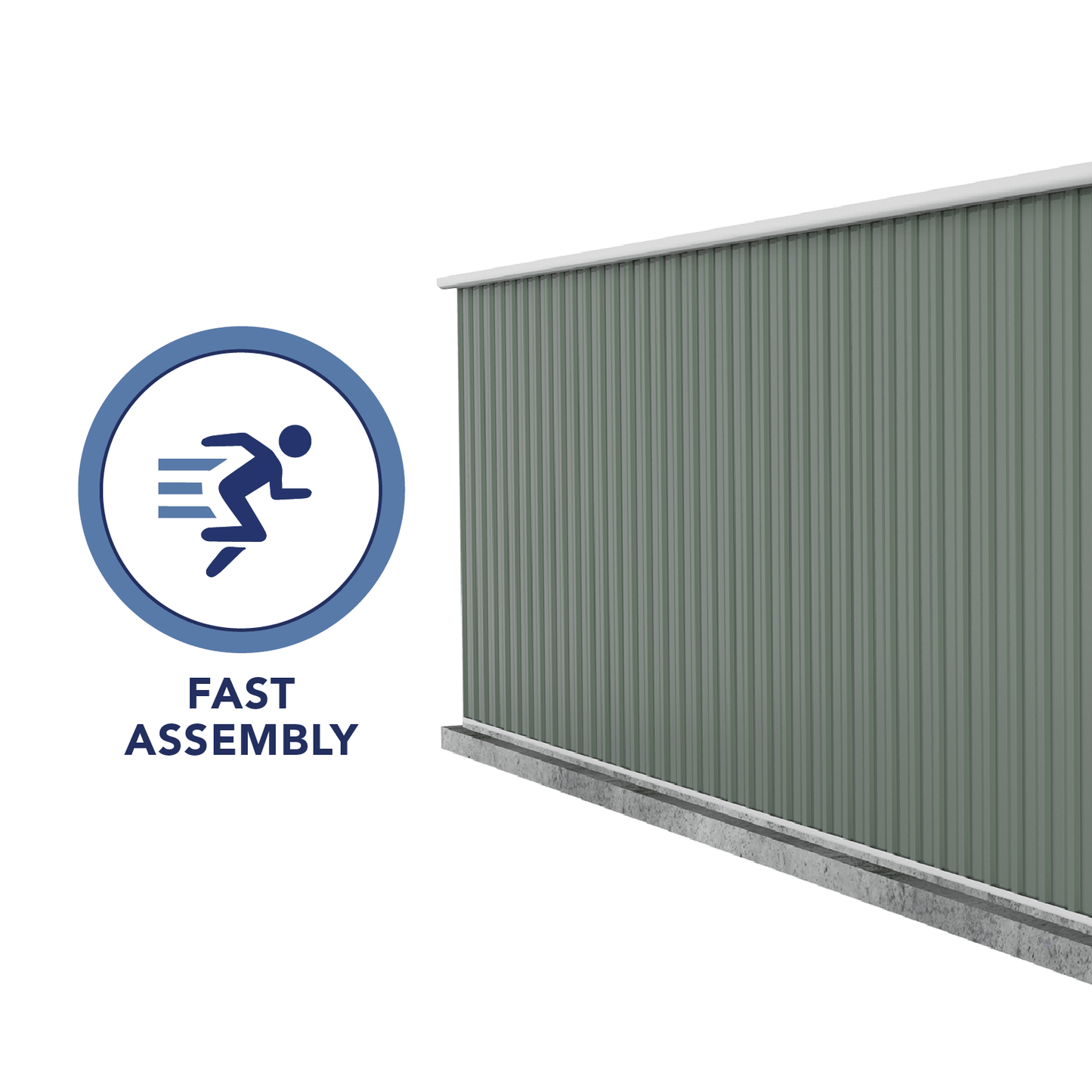 Absco Sheds 3.00mW x 5.96mD x 2.30mH Highlander Garden Shed - Double Door