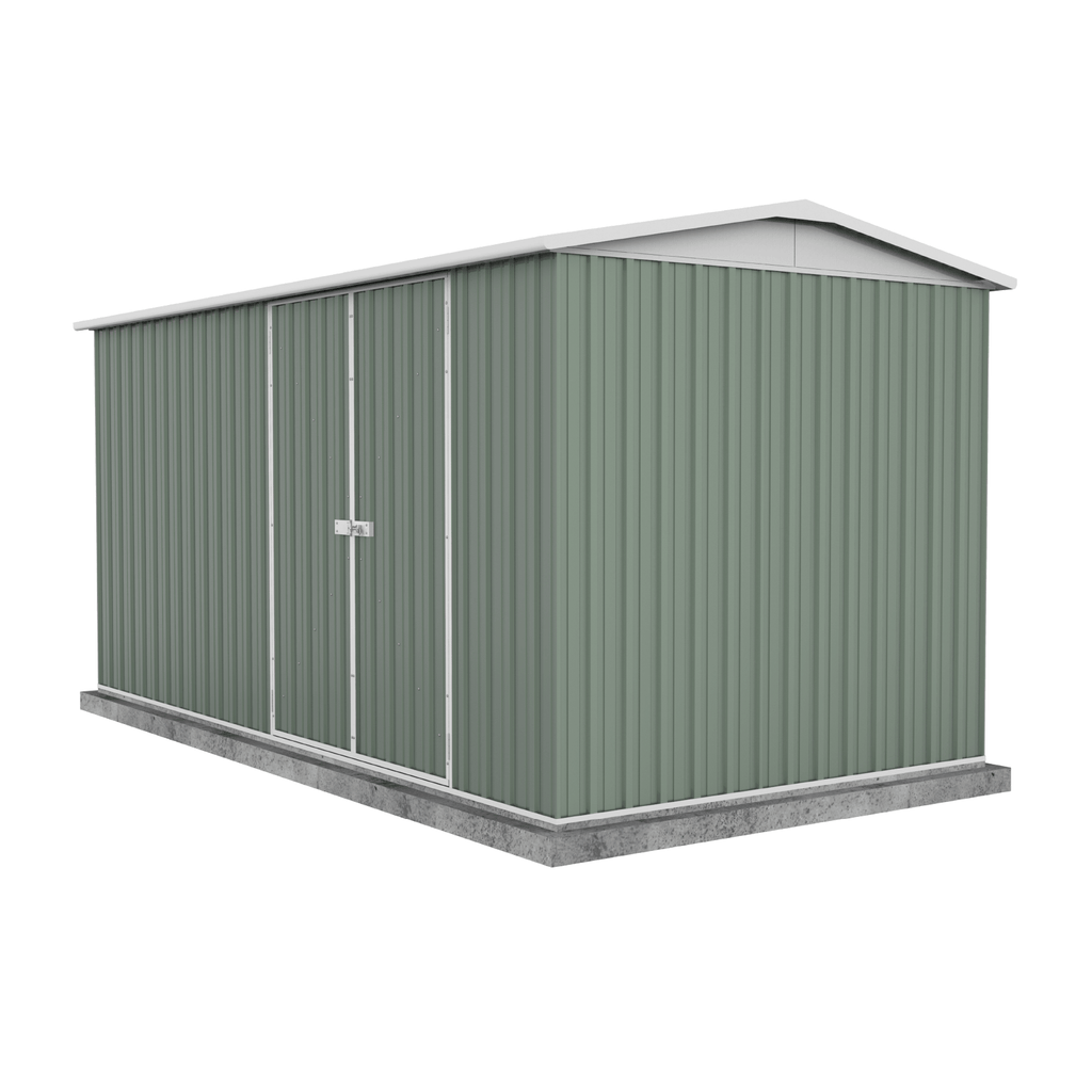 Absco Sheds Highlander Garden Shed - Double Door Pale Eucalypt 4.48mW x 2.26mD x 2.30mH Render View