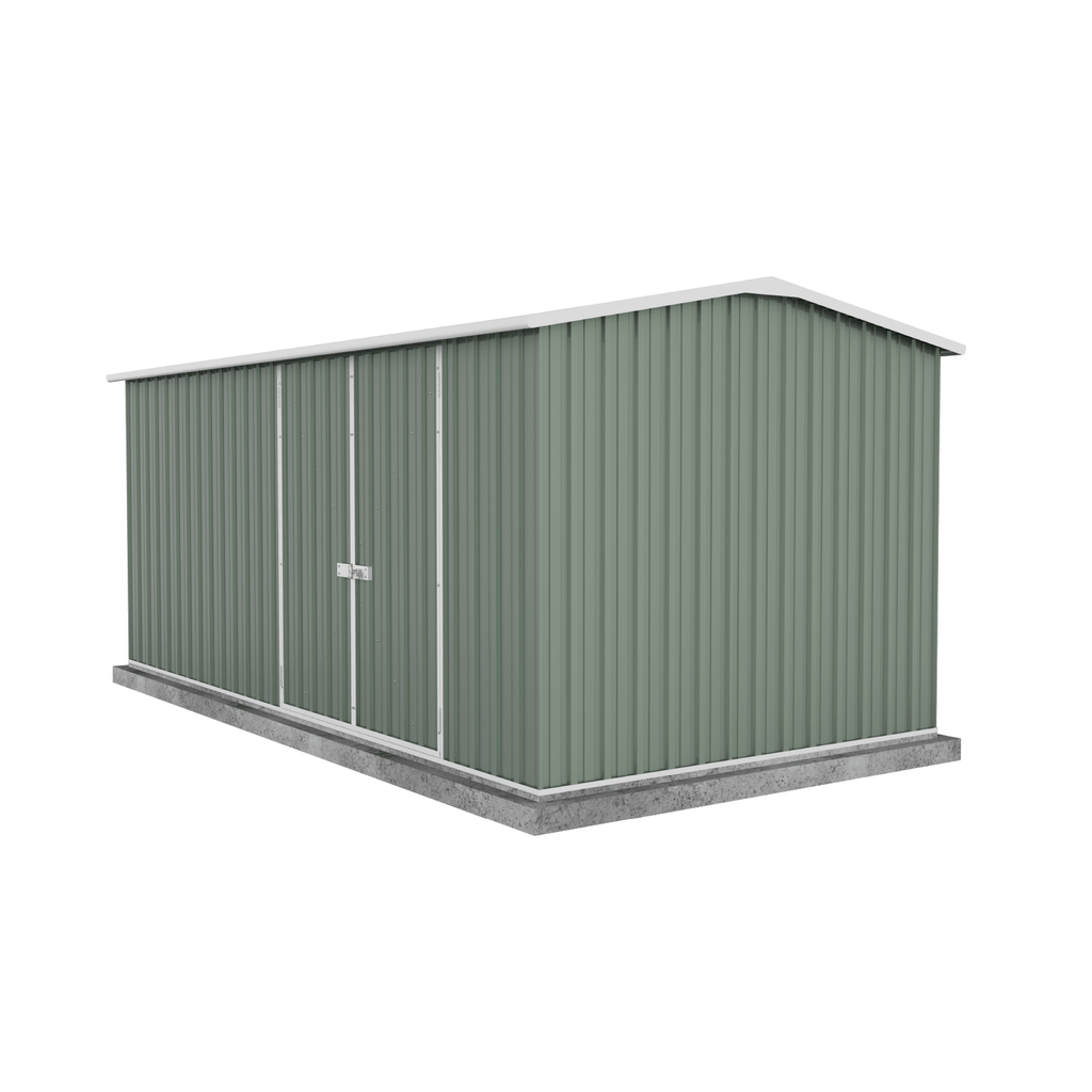 Absco Sheds Workshop Garden Shed - Double Door Pale Eucalypt 4.48mW x 2.26mD x 2.00mH Render View