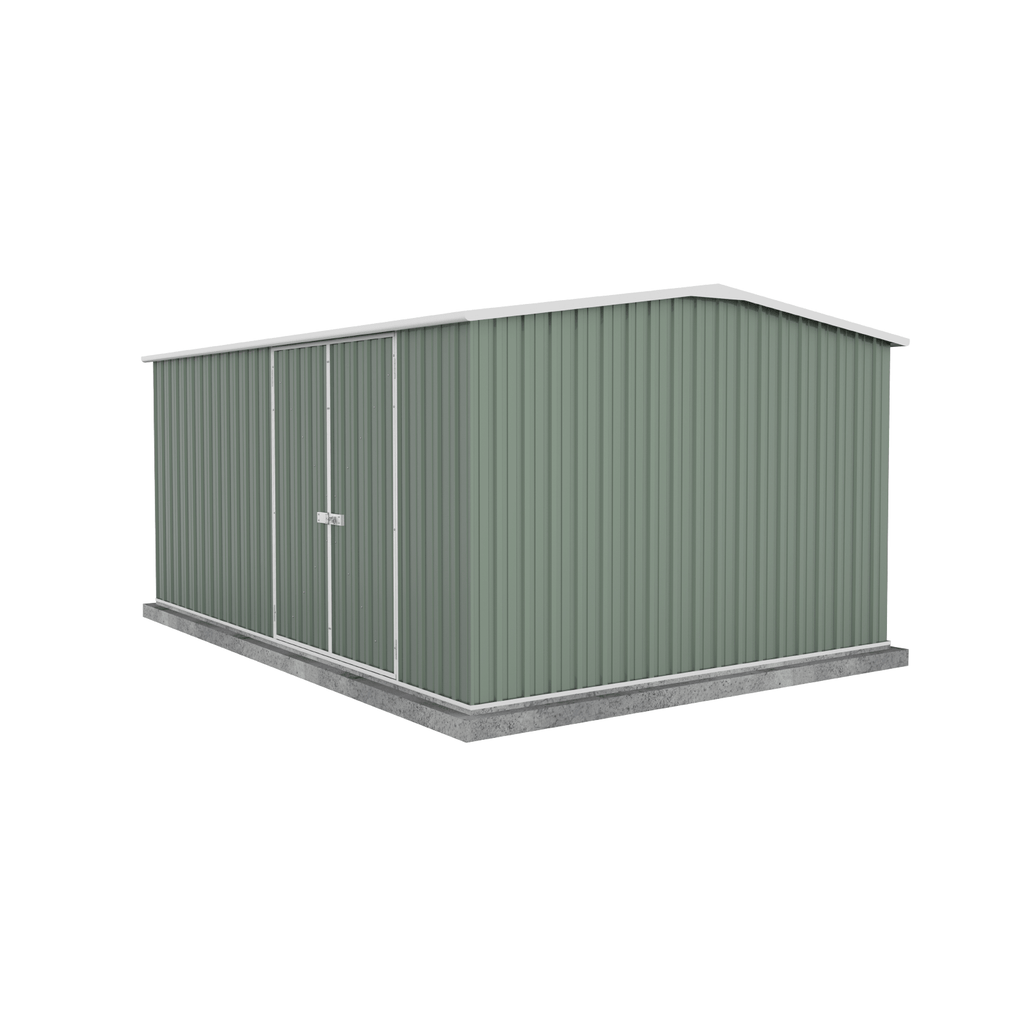 Absco Sheds Workshop Garden Shed - Double Door Pale Eucalypt 4.48mW x 3.00mD x 2.06mH Render View