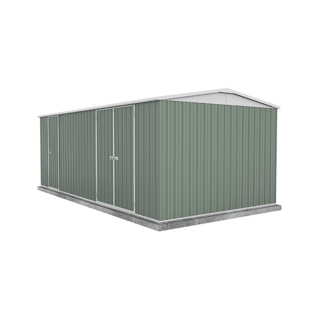 Absco Sheds Highlander Garden Shed - Triple Door Pale Eucalypt 5.96mW x 3.00mD x 2.30mH Render View
