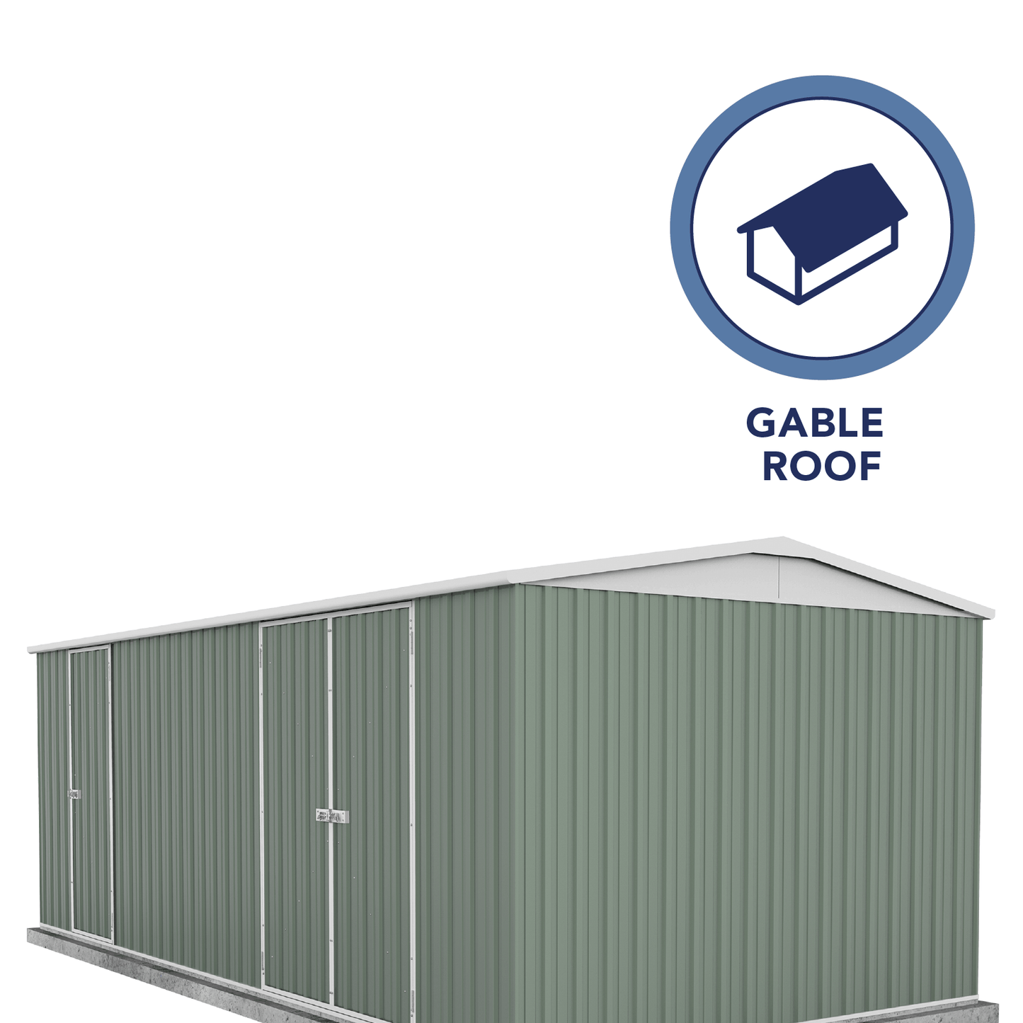 Absco Sheds 5.96mW x 3.00mD x 2.30mH Highlander Garden Shed - Triple Door