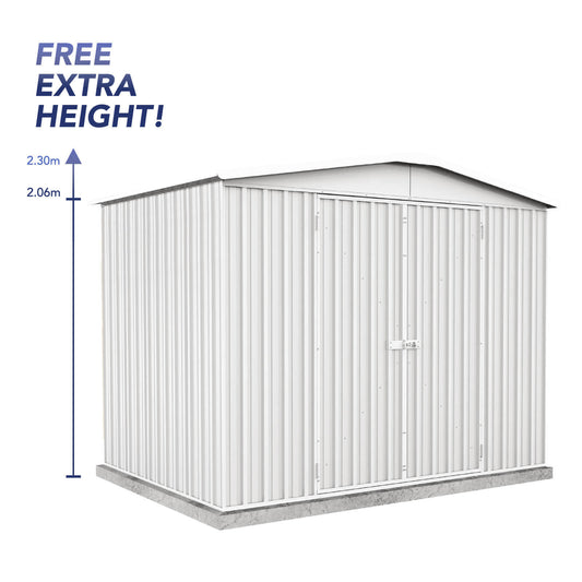 Absco Sheds Regent Garden Shed - Double Door Surfmist 3.00mW x 2.18mD x 2.30mH Render View
