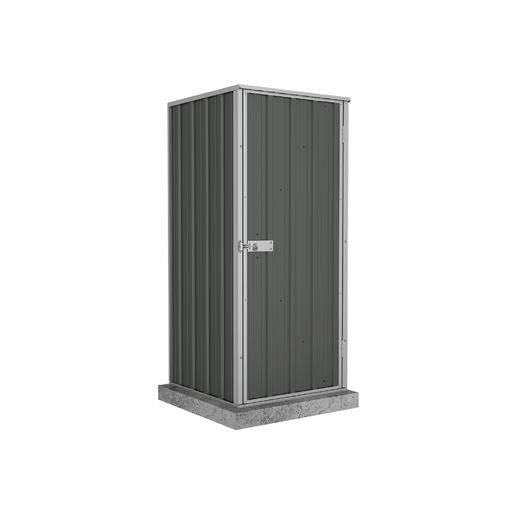 Absco Sheds Ezi Storage Garden Shed - Single Door Woodland Grey 0.78mW x 0.78mD x 1.80mH Render View