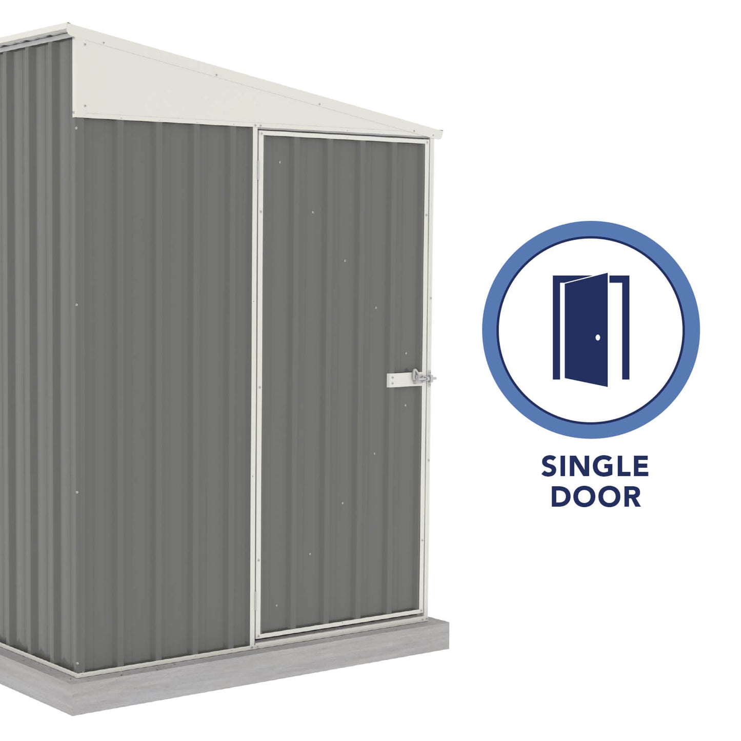 Absco Sheds 1.52mW x 3.00mD x 2.06mH Narrow Garden Shed - Single Door
