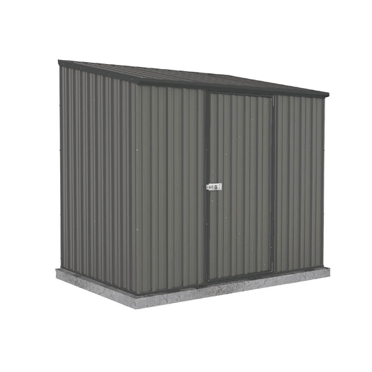 Absco Sheds 2.26mW x 1.52mD x 2.08mH Spacesaver Garden Shed - Single Door Woodland Grey with MN Channels