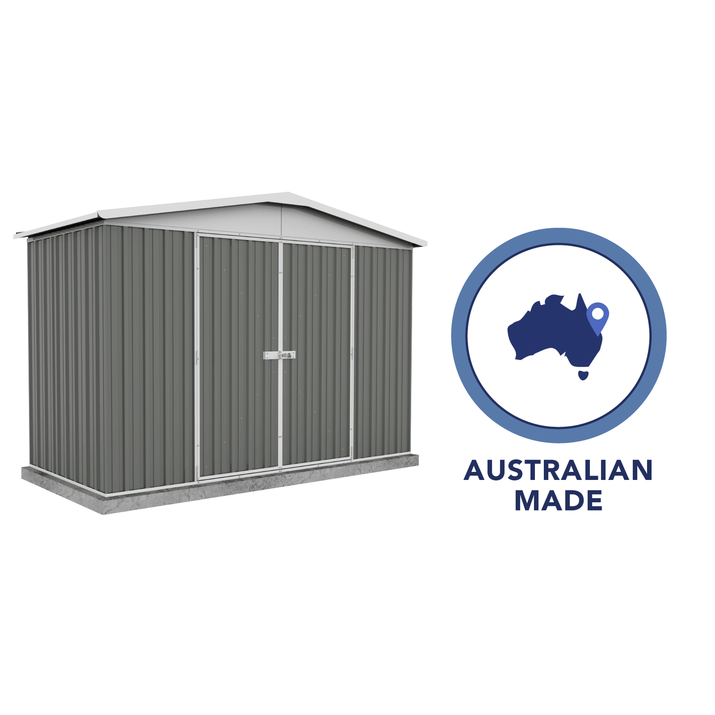 Absco Sheds 3.00mW x 1.44mD x 2.06mH Regent Garden Shed - Double Door