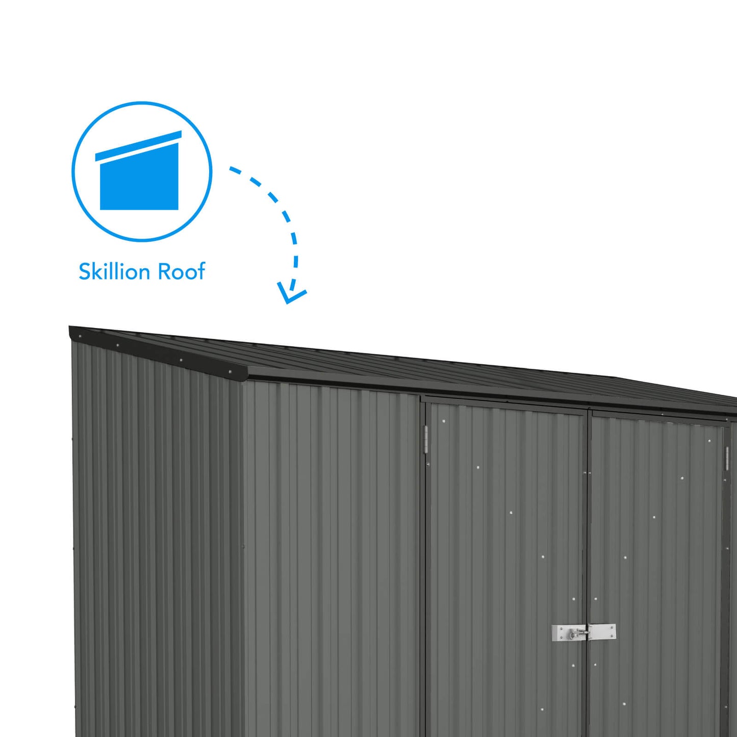 Absco Sheds 3.00mW x 1.52mD x 2.08mH Garden Shed and Accessory Kit - Woodland Grey with MN Channels