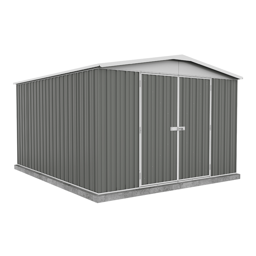 Absco Sheds Regent Garden Shed - Double Door Woodland Grey 3.00mW x 3.66mD x 2.06mH Render View