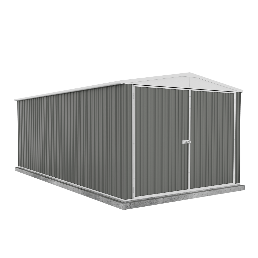 Absco Sheds Highlander Garden Shed - Double Door Woodland Grey 3.00mW x 5.96mD x 2.30mH Render View