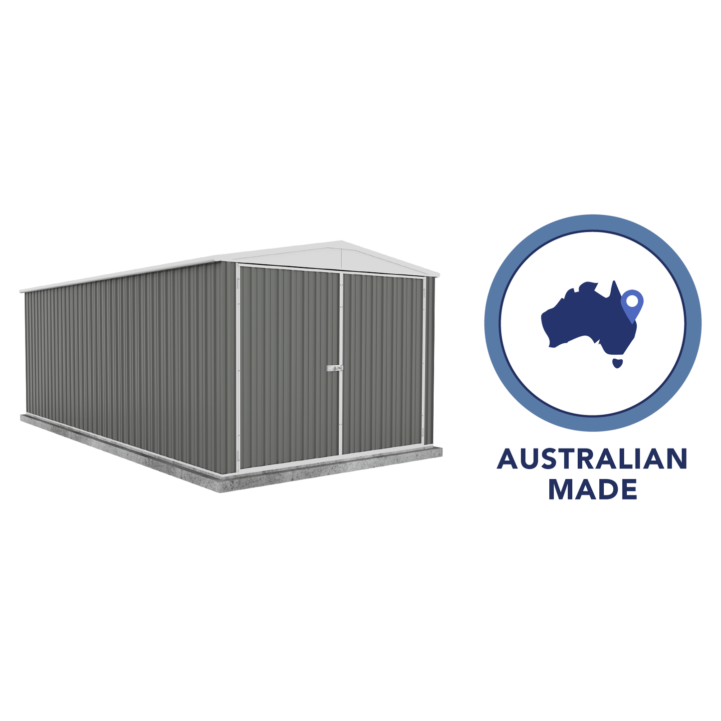 Absco Sheds 3.00mW x 5.96mD x 2.30mH Highlander Garden Shed - Double Door