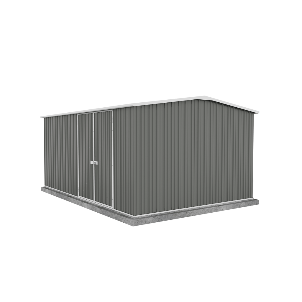 Absco Sheds Workshop Garden Shed - Double Door Woodland Grey 4.48mW x 3.00mD x 2.06mH Render View