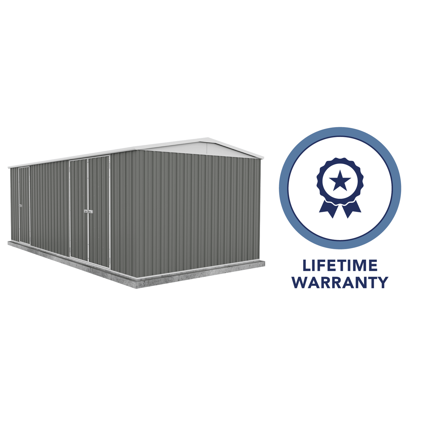 Absco Sheds 5.96mW x 3.00mD x 2.30mH Highlander Garden Shed - Triple Door