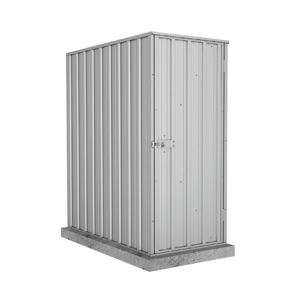 Absco Sheds Ezi Storage Garden Shed - Single Door Zinc 0.78mW x 1.52mD x 1.80mH Render View