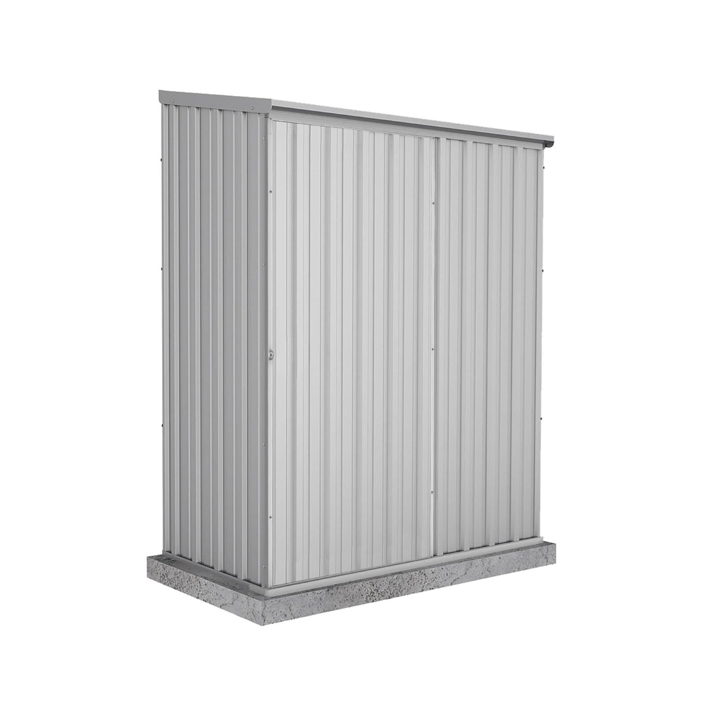 Absco Sheds 1.52mW x 0.78mD x 1.95mH Zincalume Ezislider Garden Shed - Single Door