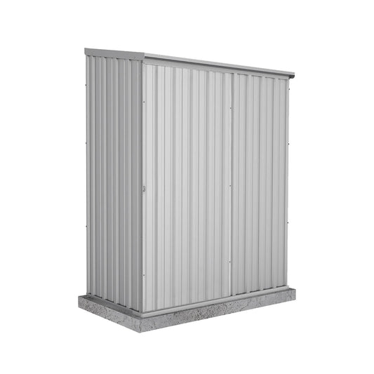 Absco Sheds 1.52mW x 0.78mD x 1.95mH Zincalume Ezislider Garden Shed - Single Door