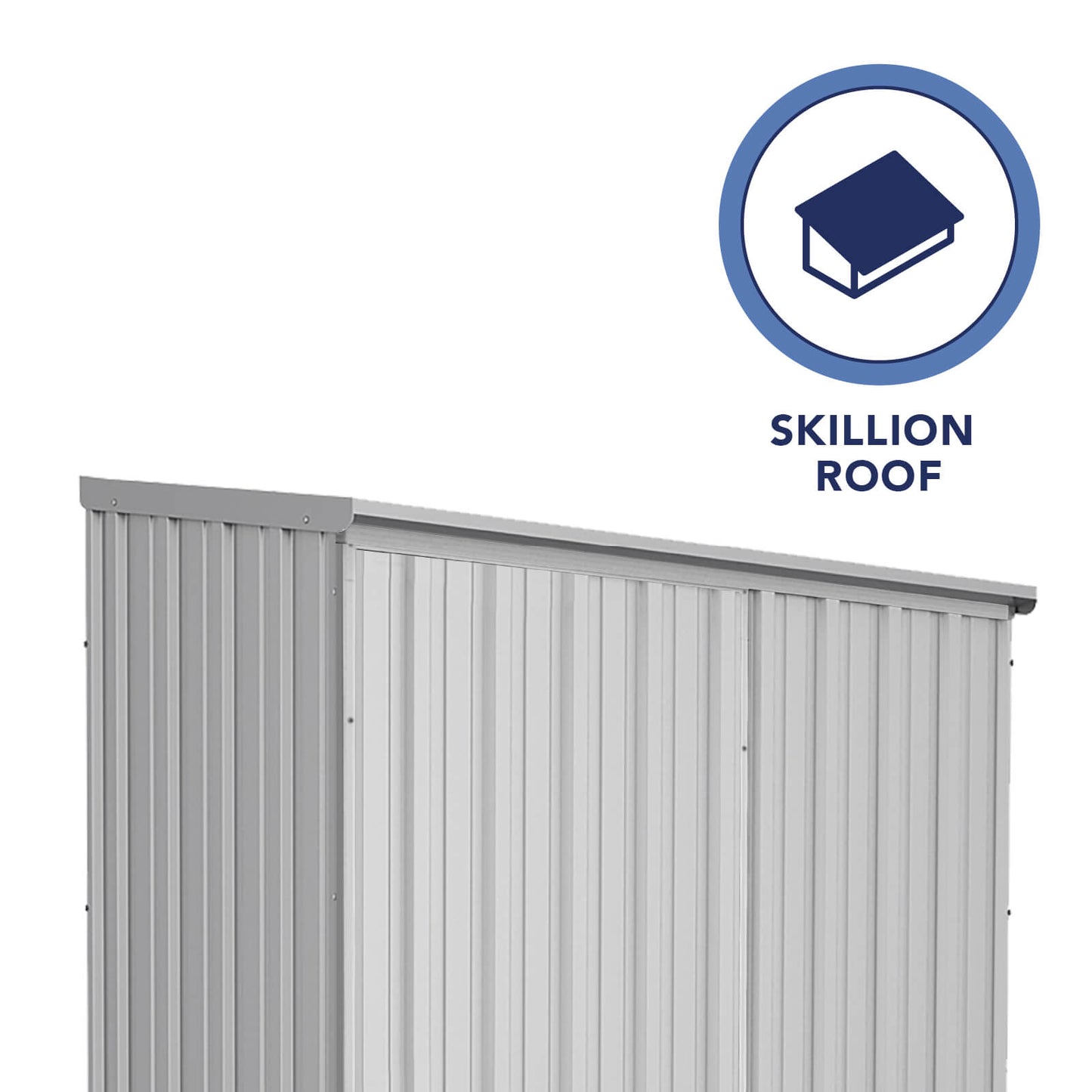 Absco Sheds 1.52mW x 0.78mD x 1.95mH Zincalume Ezislider Garden Shed - Single Door