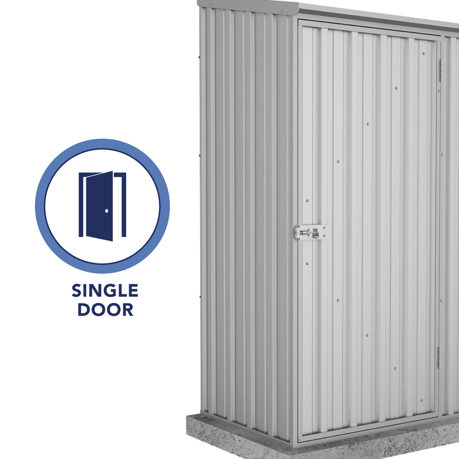 Absco Sheds Spacesaver Garden Shed - Single Door 1.52mW x 0.78mD x 