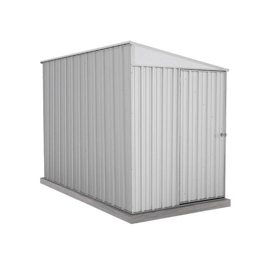Absco Sheds 1.52mW x 3.00mD x 2.06mH Zincalume Narrow Garden Shed - Single Door