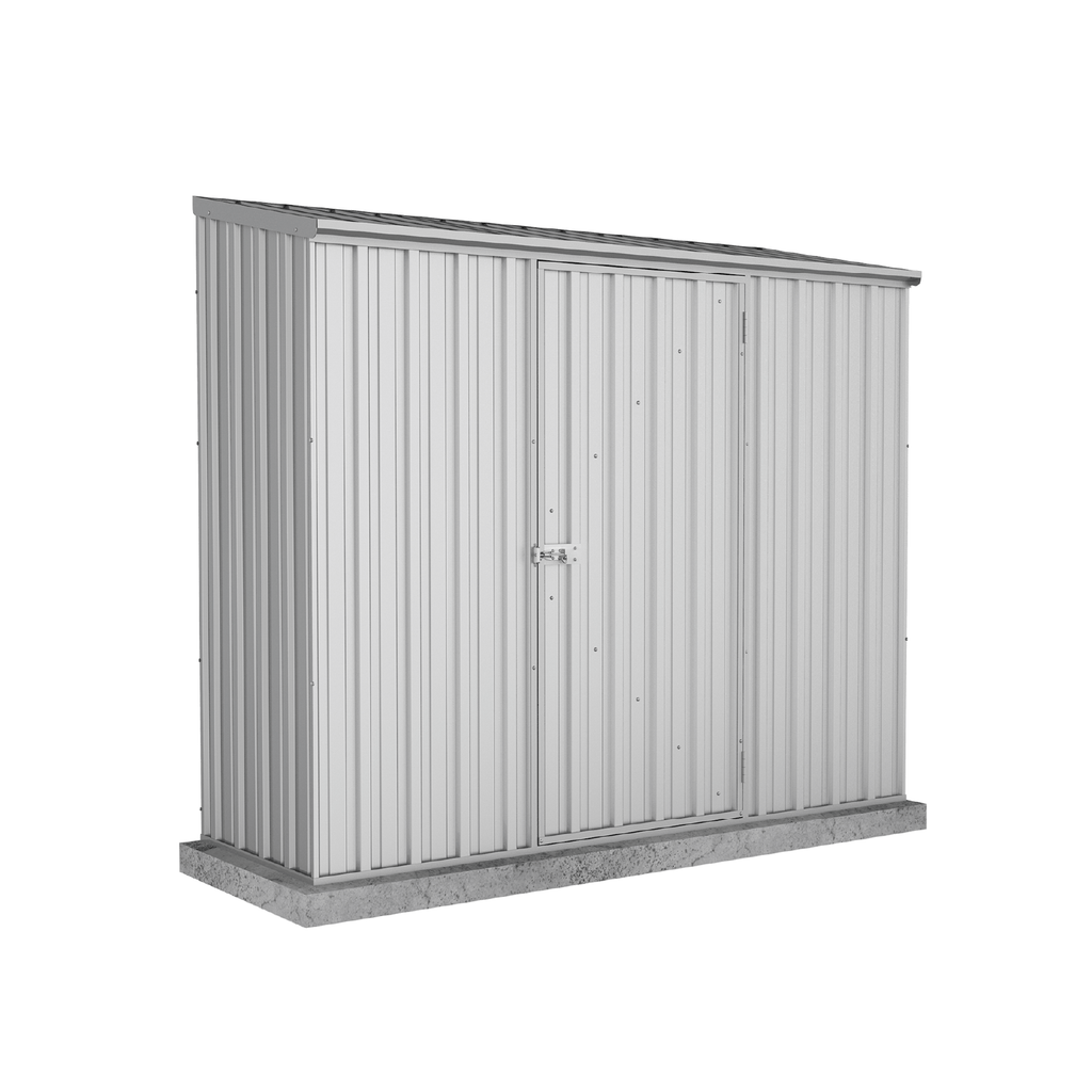 Absco Sheds Spacesaver Garden Shed - Single Door Zinc 2.26mW x 0.78mD x 1.95mH Render View