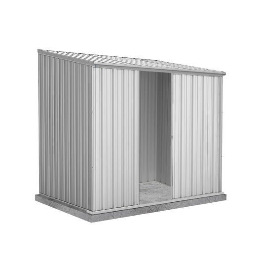 Factory Clearance Garden Shed - 2.26mW x 1.52mD x 2.08mH Single Sliding Door Zinc