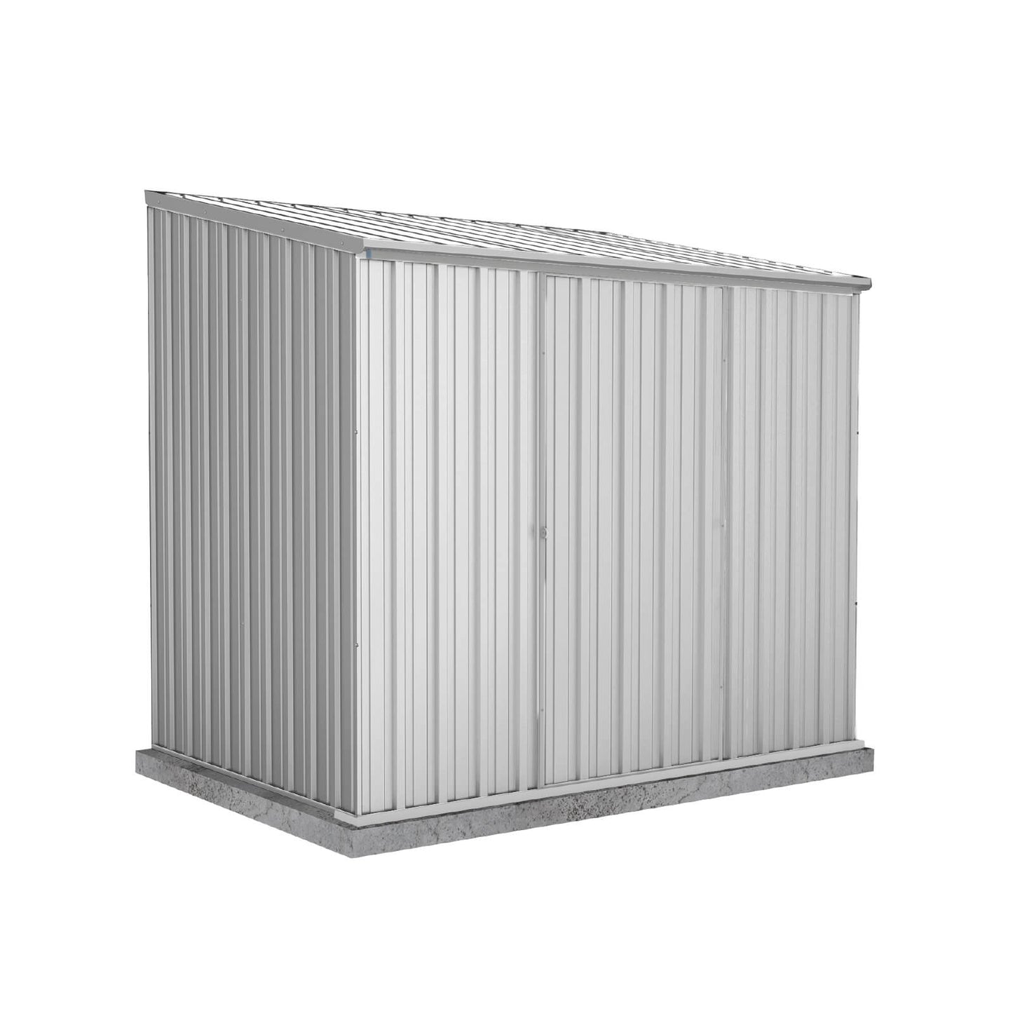 Factory Clearance Garden Shed - 2.26mW x 1.52mD x 2.08mH Single Sliding Door Zinc