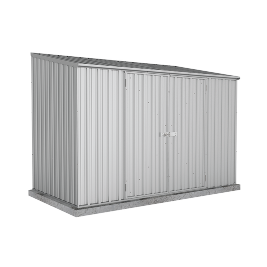 Absco Sheds 3.00mW x 1.52mD x 2.08mH Zincalume Economy Garden Shed - Double Door