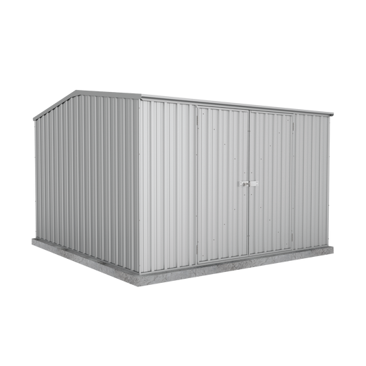 Absco Sheds 3.00mW x 3.00mD x 2.06mH Zincalume Premier Garden Shed - Double Door