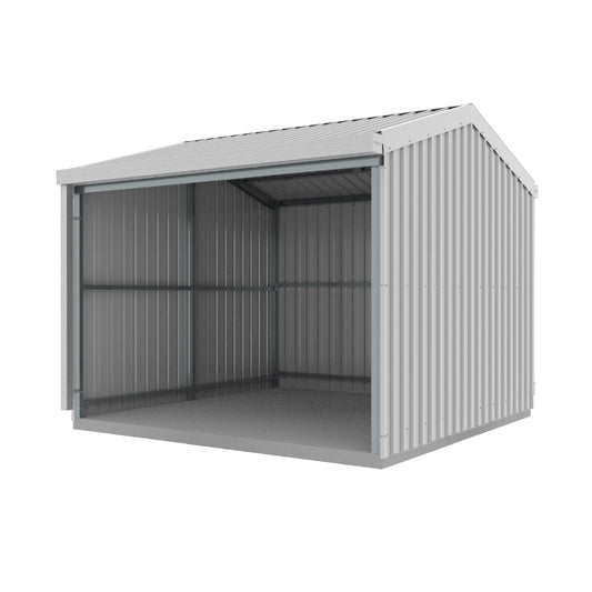Absco Sheds 3.00mW x 3.00mD x 2.53mH Zincalume Rural Shed - Open Bay