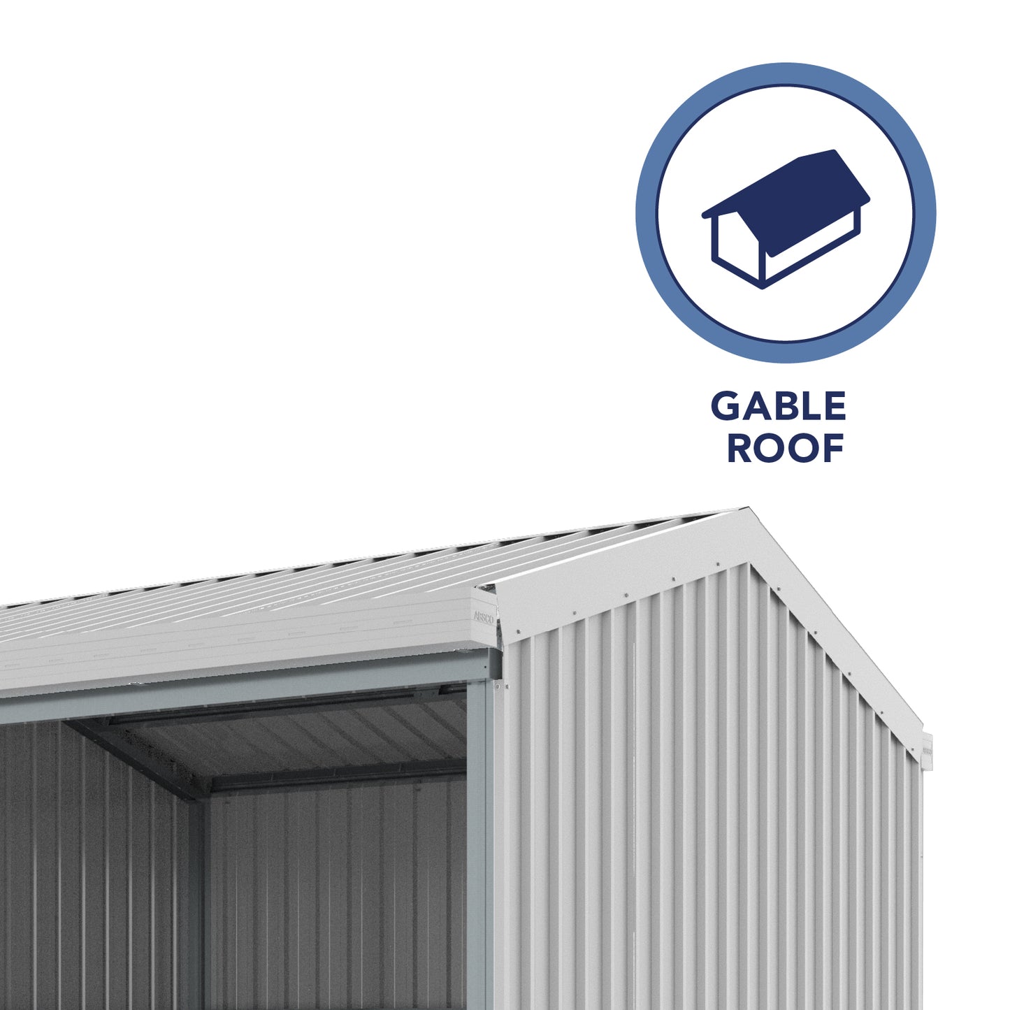 Absco Sheds 3.00mW x 3.00mD x 2.53mH Zincalume Rural Shed - Open Bay