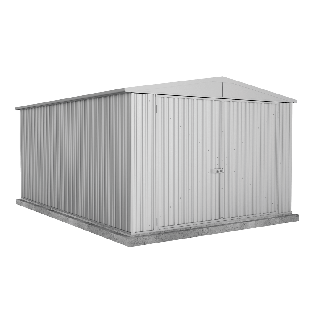 Absco Sheds Utility Garden Shed - Double Door Zinc 3.00mW x 4.48mD x 2.06mH Render View