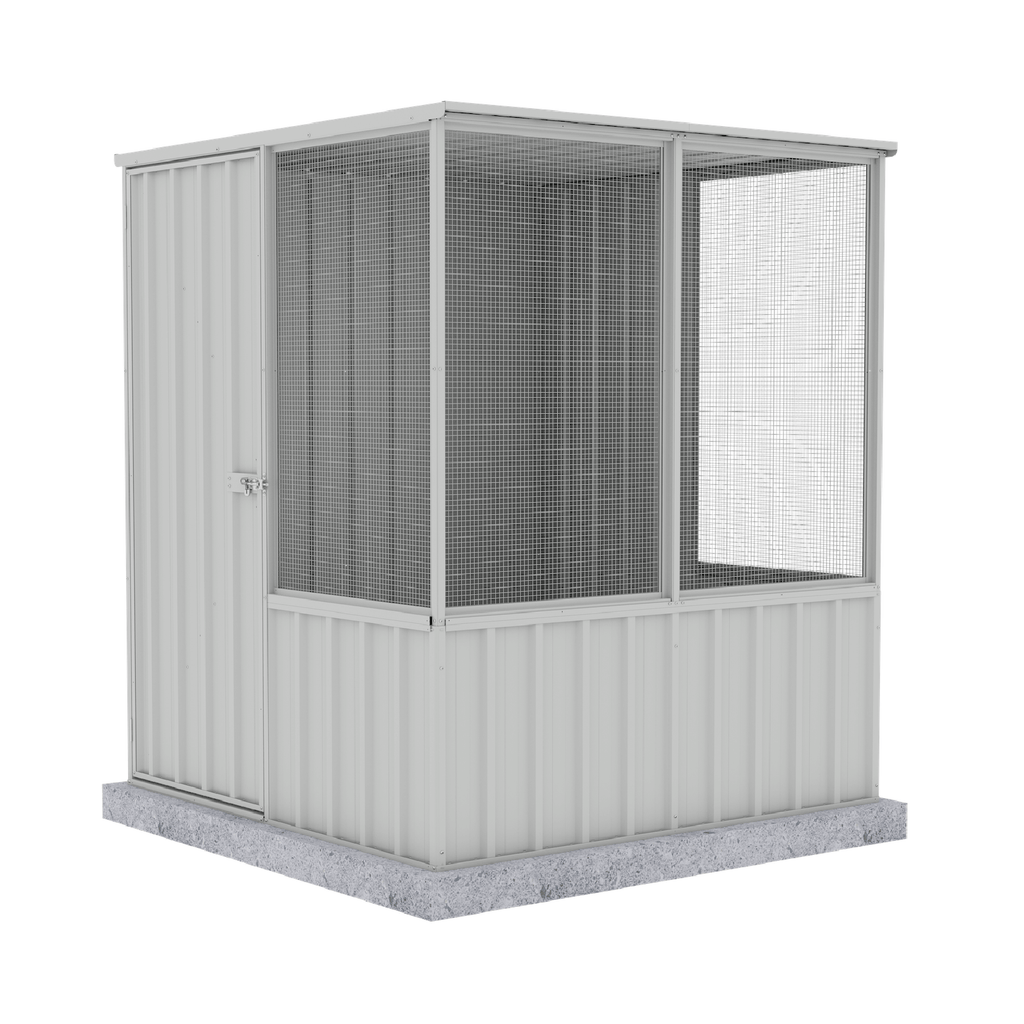 Absco Sheds Chicken Coop - Flat Roof Zinc 1.52mW x 1.52mD x 1.80mH Render View