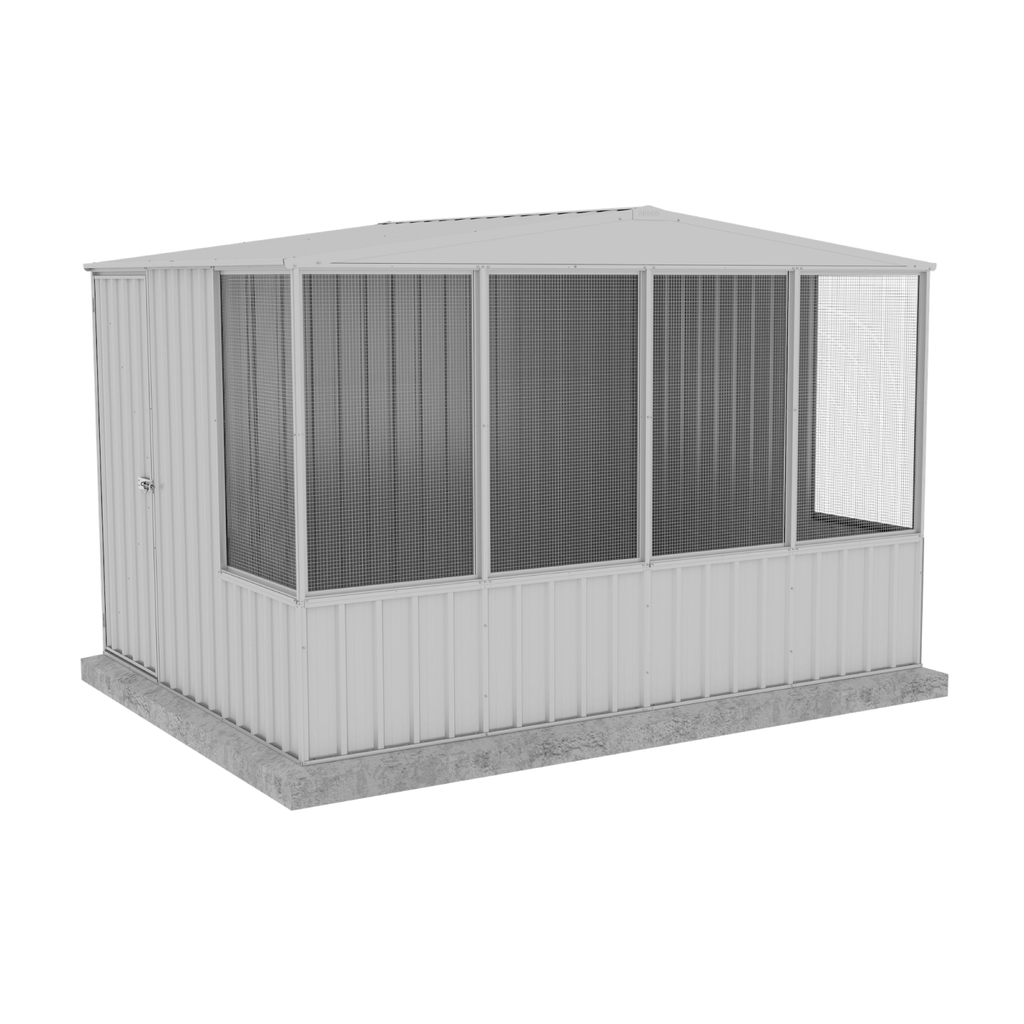 Absco Sheds Chicken Coop - Gable Roof Zinc 3.00mW x 2.22mD x 2.06mH Render View