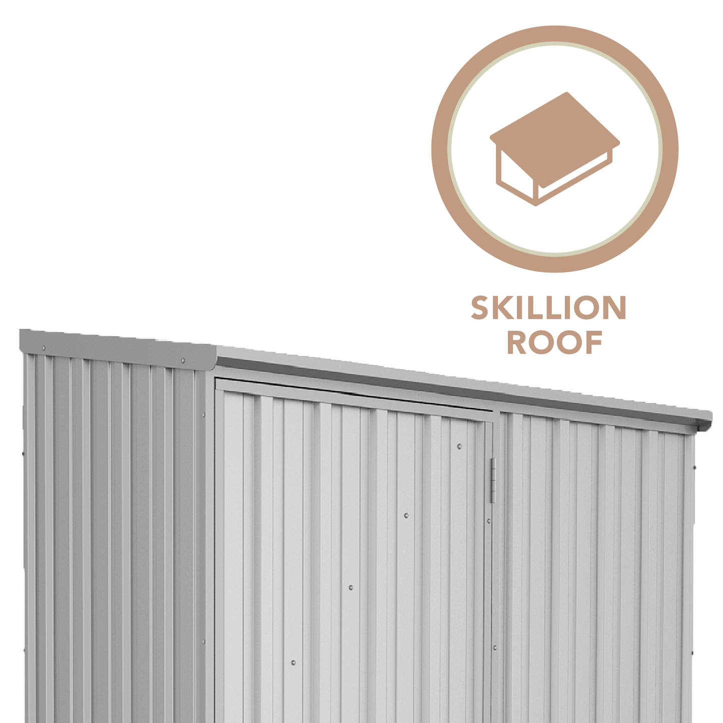 Absco Sheds 1.52mW x 0.78mD x 1.95mH Zincalume Economy Garden Shed - Single Door